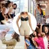 imageSHAPERX Womens Fajas Colombianas Postpartum Shapewear Tummy Control Body Shaper Butt Lifter with Boned SupportBeige Zipper