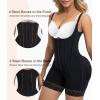 imageSHAPERX Womens Fajas Colombianas Postpartum Shapewear Tummy Control Body Shaper Butt Lifter with Boned SupportBlack Zipper