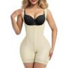 imageSHAPERX Womens Fajas Colombianas Postpartum Shapewear Tummy Control Body Shaper Butt Lifter with Boned SupportBeige Hooks