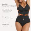 imageSHAPERX Shapewear Bodysuit for Women Tummy Control Seamless ZipUp Body Shaper Snatched Waist Sculpting Body SuitBlack Brief