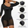 imageSHAPERX Womens Fajas Colombianas Shapewear Postpartum Tummy Control Arm Slimming Full Body Shaper with Zipper CrotchBlack