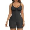 imageSHAPERX Shapewear Bodysuit for Women Tummy Control Seamless ZipUp Body Shaper Waist Snatched Body SuitBlack Shorts