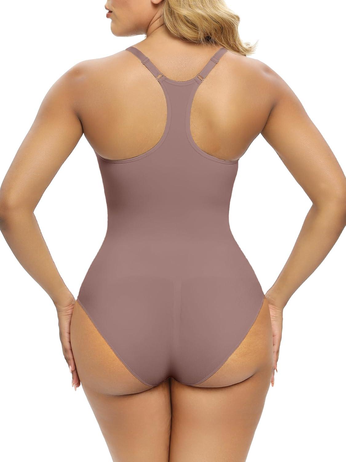 imageSHAPERX Bodysuit for Women Tummy Control Shapewear Racerback Seamless Body Shaper Tank TopUmber