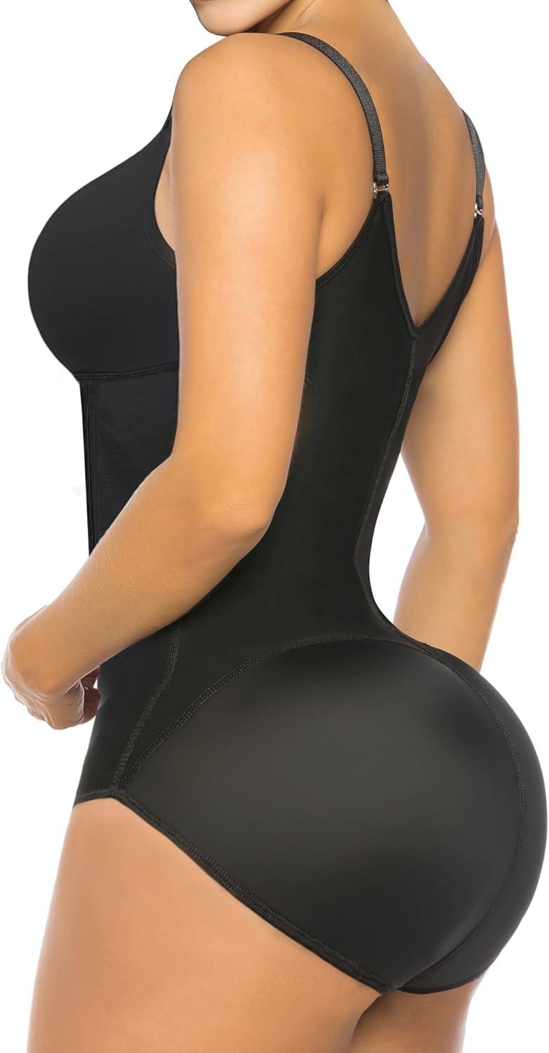 imageSHAPERX Womens Fajas Colombianas Tummy Control Shapewear for Women Postpartum Body Shaper with Zipper and HooksBlack
