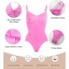 imageSHAPERX Womens Seamless Shapewear Bodysuit Tummy Control Body Shaper Waist Snatching Body SuitPink Thong