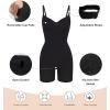 imageSHAPERX Womens Seamless Shapewear Tummy Control Bodysuit with Removable Pads Mid Thigh Body ShaperBlack Mid Thigh