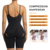 imageSHAPERX Womens Seamless Shapewear Tummy Control Bodysuit with Removable Pads Mid Thigh Body ShaperBlack Mid Thigh