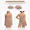imageSHAPERX Womens Seamless Shapewear Tummy Control Bodysuit with Removable Pads Mid Thigh Body ShaperSienna Mid Thigh