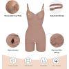 imageSHAPERX Womens Seamless Shapewear Tummy Control Bodysuit with Removable Pads Mid Thigh Body ShaperSienna Mid Thigh
