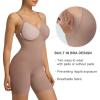 imageSHAPERX Womens Seamless Shapewear Tummy Control Bodysuit with Removable Pads Mid Thigh Body ShaperSienna Mid Thigh