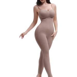 imageSHAPERX Hourglass Leggings 360 Compression 2 Sizes Look Full Body Shaper Breathable No Roll DownSienna Full Body