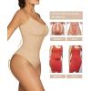 image:imageSHAPERX Womens Seamless Shapewear Bodysuit Tummy Control Body Shaper Waist Defining Body SuitBeige Brief
