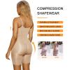 image:imageSHAPERX Womens Seamless Shapewear Bodysuit Tummy Control Body Shaper Waist Defining Body SuitBeige Mid Thigh