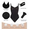 image:imageSHAPERX Womens Seamless Shapewear Bodysuit Tummy Control Body Shaper Waist Defining Body SuitBlack Brief
