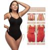 image:imageSHAPERX Womens Seamless Shapewear Bodysuit Tummy Control Body Shaper Waist Defining Body SuitBlack Brief