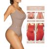 image:imageSHAPERX Womens Seamless Shapewear Bodysuit Tummy Control Body Shaper Waist Defining Body SuitSienna Thong