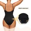 image:imageSHAPERX Womens Shapewear Bodysuit Bonded Tummy Control Panel Seamless Comfy Body Shaper With Targeted CompressionBlack