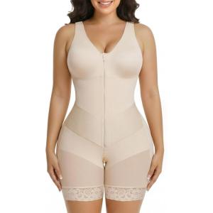 image:imageSHAPERX VShaped Fajas Colombianas Moldeadoras Enhanced Tummy Control Shapewear Postpartum Butt Lifter Full Body ShaperBeige
