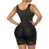 image:imageSHAPERX Womens Fajas Colombianas Moldeadoras Postpartum Tummy Control Compression Shapewear Body Shaper with Zipper CrotchBlack