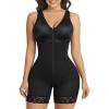 image:imageSHAPERX Womens Fajas Colombianas Moldeadoras Postpartum Tummy Control Compression Shapewear Body Shaper with Zipper CrotchBlack