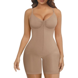 image:imageSHAPERX Womens Shapewear Bodysuit Tummy Control Seamless ZipUp Body Shaper Waist Defining SilhouetteSienna Shorts