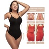 image:imageSHAPERX Womens Shapewear Bodysuit Tummy Control Body Shaper Waist Snatching Seamless Brief Body SuitBlack