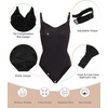image:imageSHAPERX Womens Shapewear Bodysuit Tummy Control Body Shaper Waist Snatching Seamless Brief Body SuitBlack