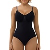 image:imageSHAPERX Womens Shapewear Bodysuit Tummy Control Body Shaper Waist Snatching Seamless Brief Body SuitBlack