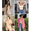 image:imageSHAPERX Shapewear for Women Tummy Control Bodysuit Mid Thigh Body Shaper Shorts for a Lifted LookBeige