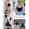 image:imageSHAPERX Shapewear for Women Tummy Control Bodysuit Mid Thigh Body Shaper Shorts for a Lifted LookBlack