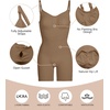 image:imageSHAPERX Shapewear for Women Tummy Control Bodysuit Mid Thigh Body Shaper Shorts for a Lifted LookBrown