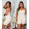 image:imageSHAPERX Shapewear for Women Tummy Control Bodysuit Mid Thigh Body Shaper Shorts for a Lifted LookWhite