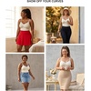 image:imageSHAPERX Shapewear for Women Tummy Control Bodysuit Mid Thigh Body Shaper Shorts for a Lifted LookWhite