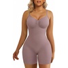 image:imageSHAPERX Shapewear for Women Tummy Control Bodysuit Mid Thigh Body Shaper Shorts for a Lifted LookUmber