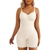 image:imageSHAPERX Shapewear for Women Tummy Control Bodysuit Mid Thigh Body Shaper Shorts for a Lifted LookWhite