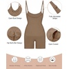 image:imageSHAPERX Open Bust Shapewear Tummy Control Bodysuits for Women Seamless Compression High Waisted Body ShaperBrownshorts