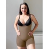 image:imageSHAPERX Open Bust Shapewear Tummy Control Bodysuits for Women Seamless Compression High Waisted Body ShaperBrownshorts