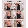 image:imageSHAPERX Womens Shapewear Bodysuit Bonded Tummy Control Panel Seamless Faja ZipUp Mid Thigh Body Shaper with Zipper CrotchBlack