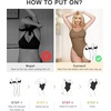 image:imageSHAPERX Womens Tummy Control Shapewear Thong Bodysuit Seamless Waist Snatching Body ShaperBrown