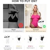 image:imageSHAPERX Womens Tummy Control Shapewear Thong Bodysuit Seamless Waist Snatching Body ShaperRose Red