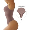 image:imageSHAPERX Womens Tummy Control Shapewear Thong Bodysuit Seamless Waist Snatching Body ShaperUmber