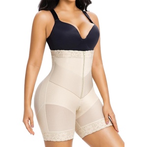 image:imageSHAPERX Tummy Control Shapewear Shorts VShaped Fajas Colombianas Postpartum Butt Lifter Body Shaper with Removable StrapsBeige