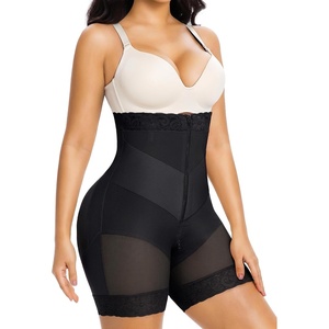 image:imageSHAPERX Tummy Control Shapewear Shorts VShaped Fajas Colombianas Postpartum Butt Lifter Body Shaper with Removable StrapsBlack