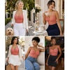 image:imageSHAPERX Shapewear for Women Tummy Control Bodysuit Mid Thigh Body Shaper Shorts for a Lifted LookClay