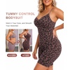 image:imageSHAPERX Shapewear for Women Tummy Control Bodysuit Mid Thigh Body Shaper Shorts for a Lifted LookLeopard