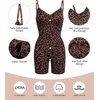 image:imageSHAPERX Shapewear for Women Tummy Control Bodysuit Mid Thigh Body Shaper Shorts for a Lifted LookLeopard