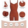 image:imageSHAPERX Shapewear for Women Tummy Control Bodysuit Mid Thigh Body Shaper Shorts for a Lifted LookMahogany