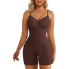image:imageSHAPERX Shapewear for Women Tummy Control Bodysuit Mid Thigh Body Shaper Shorts for a Lifted LookCappuccino