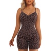 image:imageSHAPERX Shapewear for Women Tummy Control Bodysuit Mid Thigh Body Shaper Shorts for a Lifted LookLeopard