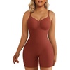 image:imageSHAPERX Shapewear for Women Tummy Control Bodysuit Mid Thigh Body Shaper Shorts for a Lifted LookMahogany